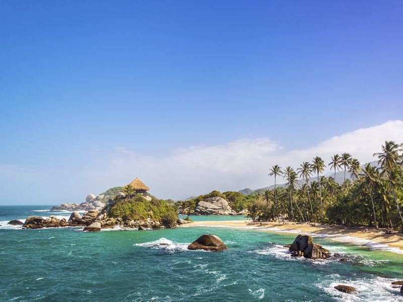 Viagem romântica na Colômbia: arque Tayrona é um destino muito romantico