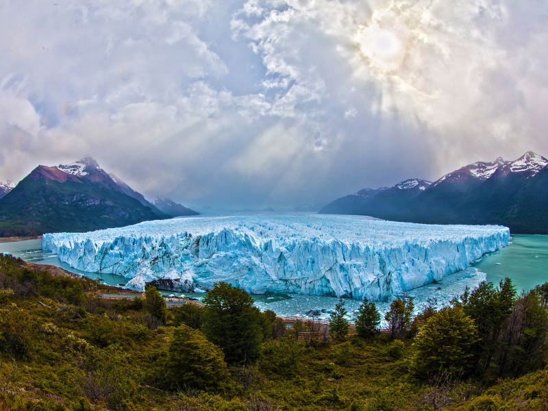 O Glaciar Perito moreno é imponente